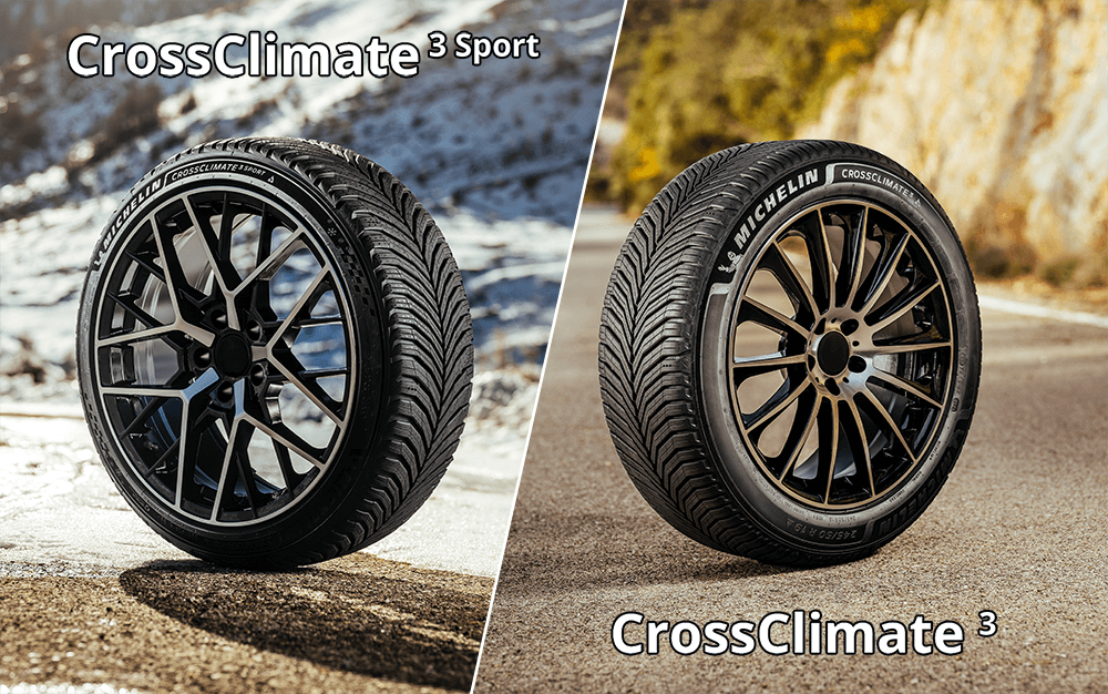 Порівняння шин Michelin CrossClimate 3 Sport і CrossClimate 3 на зимовому та літньому тлі