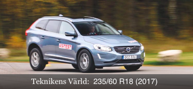 Тест літніх шин розміру 235/60 R18 Teknikens Värld (2017)